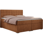 Łóżko kontynentalne CARMEN 200x200 - H3 - pomarańczowy, struktura