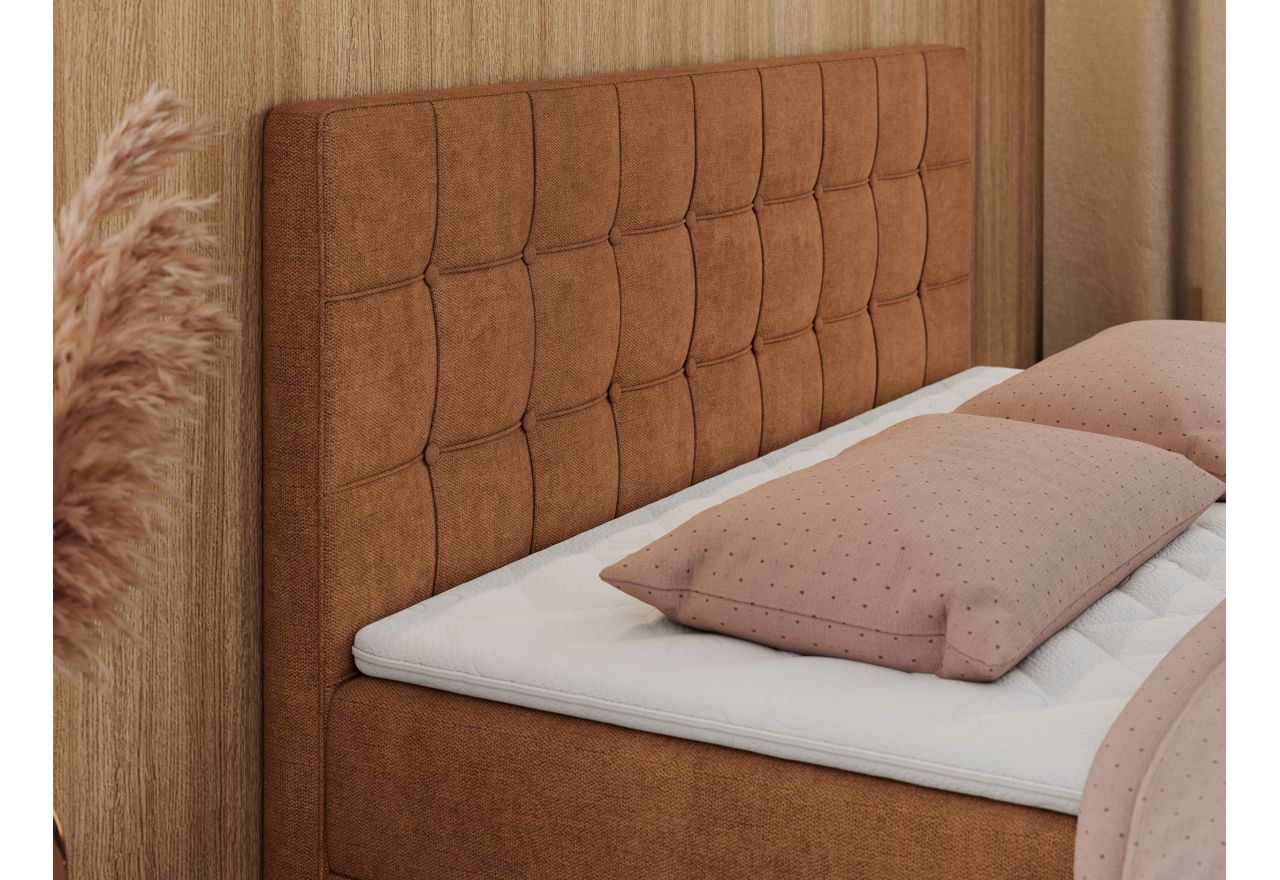 Łóżko kontynentalne CARMEN 120x200 - H4 - pomarańczowy, struktura