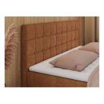 Łóżko kontynentalne CARMEN 140x200 - H4 - pomarańczowy, struktura