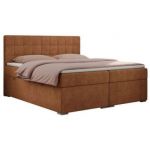 Łóżko kontynentalne CARMEN 180x200 - H4 - pomarańczowy, struktura