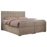 Łóżko kontynentalne CARMEN 200x200 - H3 - beżowy, struktura