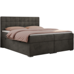 Łóżko kontynentalne CARMEN 200x200 - H4 - ciemnoszary, welwet