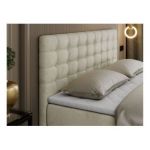 Łóżko kontynentalne SUSAN 120x200 - H3 - beżowy, welwet