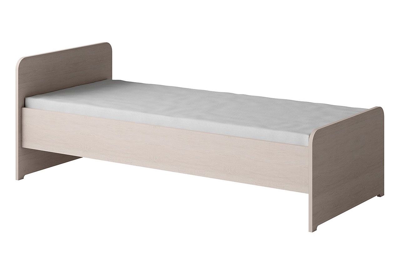 Nowoczesne łóżko 90x200 cm ze stelażem i opcją dobrania materaca - TUNGA Dąb Santana
