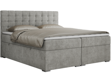 Łóżko kontynentalne SUSAN 120x200 - H3 - jasnoszary, struktura