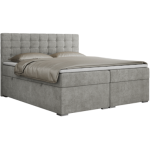 Łóżko kontynentalne SUSAN 140x200 - H3 - jasnoszary, struktura