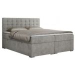 Łóżko kontynentalne SUSAN 200x200 - H3 - jasnoszary, struktura