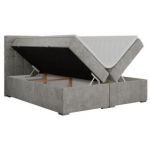 Łóżko kontynentalne SUSAN 120x200 - H4 - jasnoszary, struktura