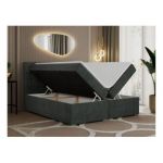 Łóżko kontynentalne SUSAN 140x200 - H4 - ciemnoszary, struktura