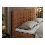 Łóżko kontynentalne SUSAN 140x200 - H3 - pomarańczowy, struktura