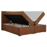 Łóżko kontynentalne SUSAN 120x200 - H4 - pomarańczowy, struktura