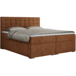 Łóżko kontynentalne SUSAN 200x200 - H4 - pomarańczowy, struktura