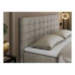 Łóżko kontynentalne SUSAN 200x200 - H3 - beżowy, struktura