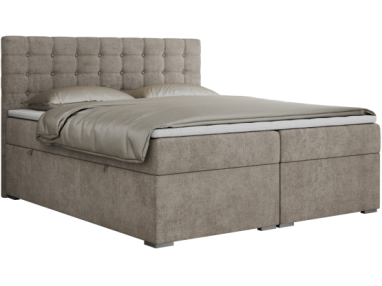 Łóżko kontynentalne SUSAN 200x200 - H4 - beżowy, struktura