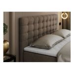 Łóżko kontynentalne SUSAN 140x200 - H4 - brązowy, welwet