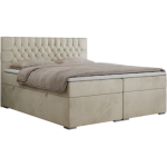 Łóżko kontynentalne PERA 200x200 - H3 - beżowy, welwet