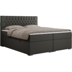 Łóżko kontynentalne PERA 140x200 - H4 - ciemnoszary, ekoskóra