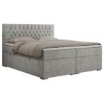 Łóżko kontynentalne PERA 120x200 - H3 - jasnoszary, struktura