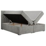 Łóżko kontynentalne PERA 120x200 - H4 - jasnoszary, struktura