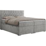 Łóżko kontynentalne PERA 140x200 - H4 - jasnoszary, struktura