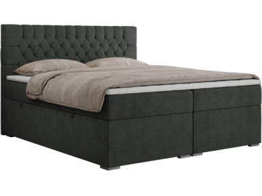 Łóżko kontynentalne PERA 120x200 - H3 - ciemnoszary, struktura