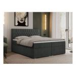 Łóżko kontynentalne PERA 160x200 - H3 - ciemnoszary, struktura