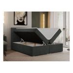 Łóżko kontynentalne PERA 200x200 - H3 - ciemnoszary, struktura