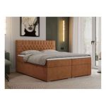 Łóżko kontynentalne PERA 120x200 - H3 - pomarańczowy, struktura