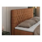 Łóżko kontynentalne PERA 180x200 - H4 - pomarańczowy, struktura