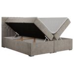 Łóżko kontynentalne PERA 160x200 - H4 - beżowy, struktura