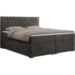 Łóżko kontynentalne PERA 180x200 - H3 - ciemnoszary, welwet