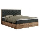 Łóżko kontynentalne AMORE 140x200 - H3 - ciemnoszary, struktura