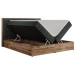 Łóżko kontynentalne AMORE 180x200 - H4 - ciemnoszary, struktura