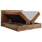 Łóżko kontynentalne AMORE 180x200 - H3 - pomarańczowy, struktura