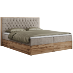 Łóżko kontynentalne AMORE 180x200 - H4 - beżowy, struktura