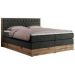 Łóżko kontynentalne AMORE KING 180x200 - H3 - ciemnoszary, struktura