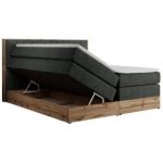 Łóżko kontynentalne AMORE KING 200x200 - H4 - ciemnoszary, struktura