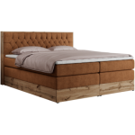 Łóżko kontynentalne AMORE KING 160x200 - H3 - pomarańczowy, struktura