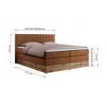 Łóżko kontynentalne AMORE KING 160x200 - H3 - pomarańczowy, struktura