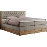 Łóżko kontynentalne AMORE KING 200x200 - H3 - beżowy, struktura