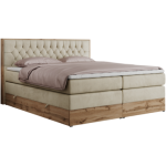 Łóżko kontynentalne AMORE KING 160x200 - H3 - beżowy, welwet