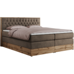 Łóżko kontynentalne AMORE KING 160x200 - H3 - brązowy, welwet