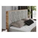 Łóżko kontynentalne NESSI 120x200 - H3 - jasnoszary, struktura