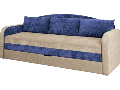 Wygodna, praktyczna sofa z pojemnikiem na pościel do pokoju młodzieżowego - TUNGA Ibiza 03 / Ibiza 27
