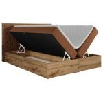 Łóżko kontynentalne NESSI 200x200 - H3 - pomarańczowy, struktura