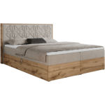 Łóżko kontynentalne NESSI 160x200 - H3 - beżowy, struktura