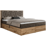 Łóżko kontynentalne NESSI 120x200 - H3 - brązowy, welwet