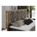 Łóżko kontynentalne NESSI 180x200 - H3 - brązowy, welwet