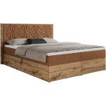 Łóżko kontynentalne NESSI 180x200 - H4 - pomarańczowy, struktura