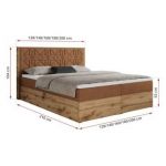 Łóżko kontynentalne NESSI 180x200 - H4 - pomarańczowy, struktura